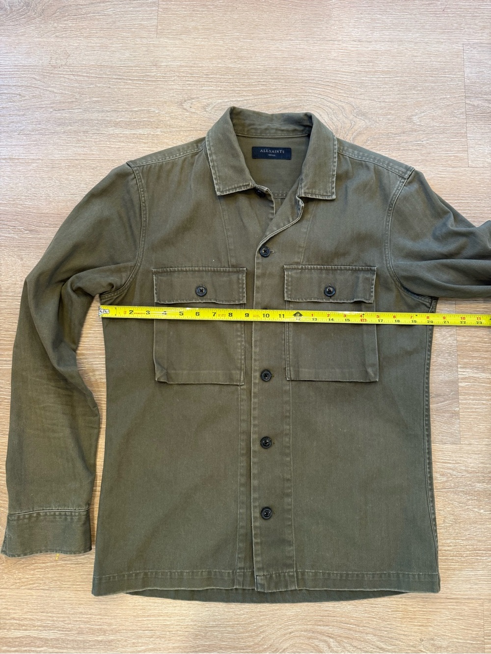 AllSaints Olive Green Military Field Jacket - Picture 4 of 8